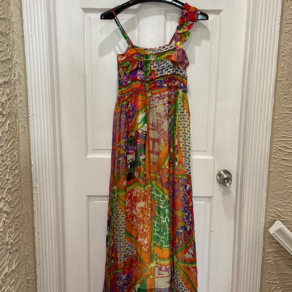 Floral silk dress